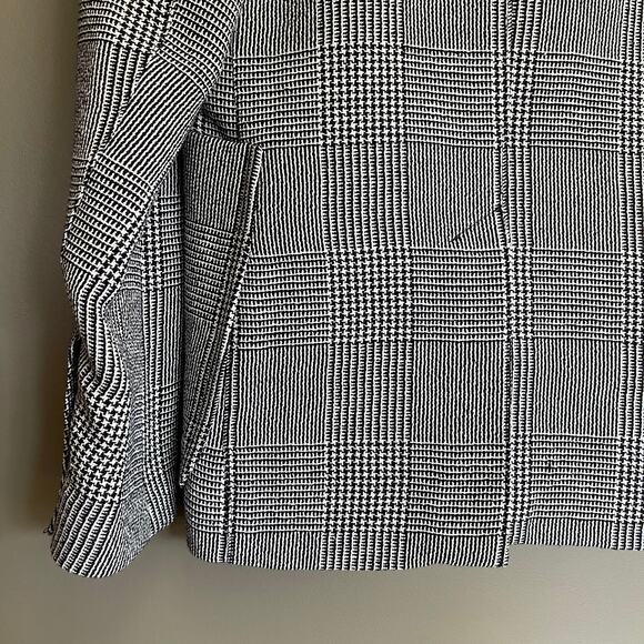 Smythe Portrait Neck Blazer in Prince of Wales Black White Plaid Size 6 Academia - Picture 15 of 16